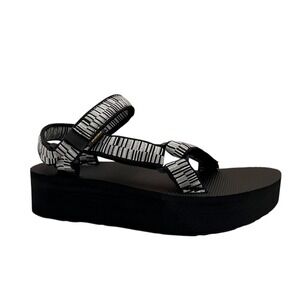 Teva Women's Universal Platform‎ Sport Sandals Size 9 Black Gray Lightweight